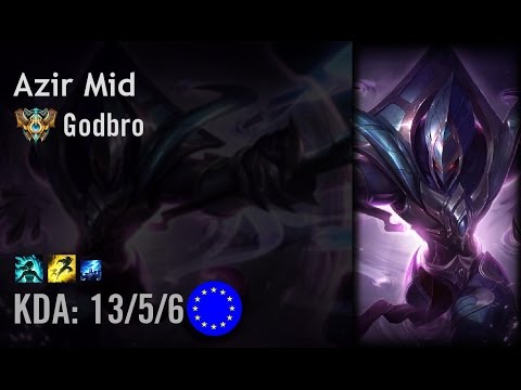 Azir Mid vs Cassiopeia - Godbro - EUW Challenger Patch 6.11