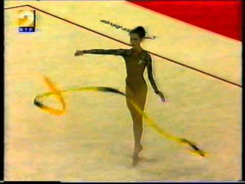 Evgueniya PAVLINA (BLR) ribbon - 1998 Europeans Porto EF
