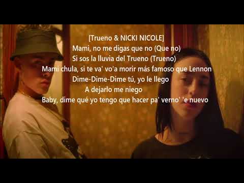 Trueno, Nicki Nicole, Bizarrap - MAMICHULA (Letra/Lyrics)