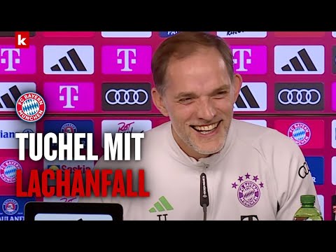 Bei dieser Frage muss Tuchel so richtig lachen | FC Bayern