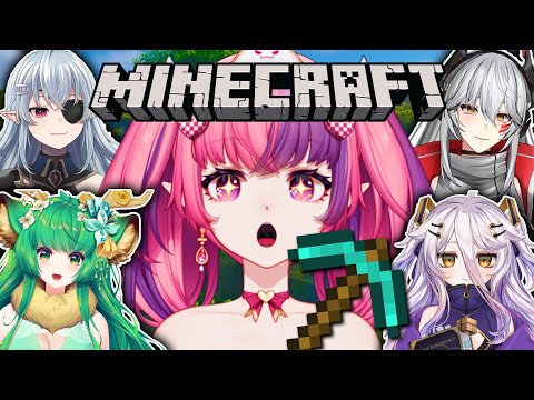 Playing On The VShojo Minecraft Server ft. Henya, Zentreya, Geega & Haruka