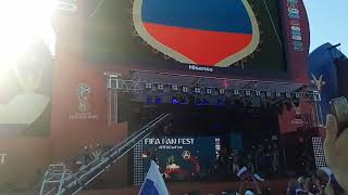Гимн России перед матчем Россия-Уругвай в исполнении болельщиков