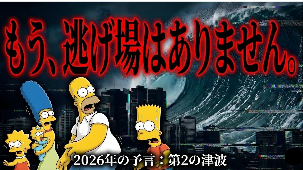 2026年、シンプソンズが警告した「第二の津波」と中国経済崩壊の真相とは【 都市伝説 予言 ミステリー スピリチュアル 予知能力 】