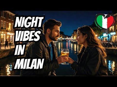 Darsena del Naviglio, Milan Italy: 4K Walking Tour of the Charming Nightlife District🍹🇮🇹
