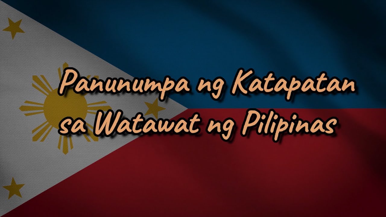 Putar video Panunumpa ng Katapatan sa Watawat ng Pilipinas (with voice over) sekarang Panunumpa ng Katapatan sa Watawat ng Pilipinas (with voice over)