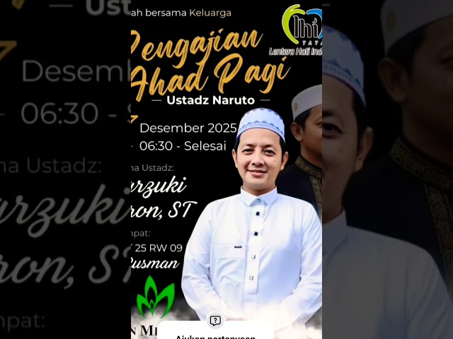 Pengajian Ahad Pagi Bersama. Ustadz Naruto di Rumah Abah  Rusman blok d