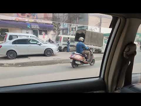 Driving through downtown Dhaka, Bangladesh, January 22, 2023