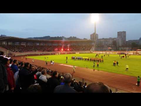 Himna BiH na utakmici Sloboda Tuzla - Radnik Bijeljina