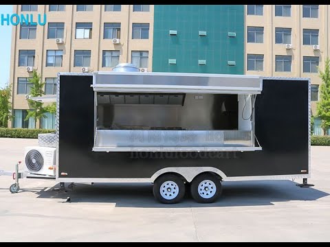 16.4ft Custom Black Square Food Trailer