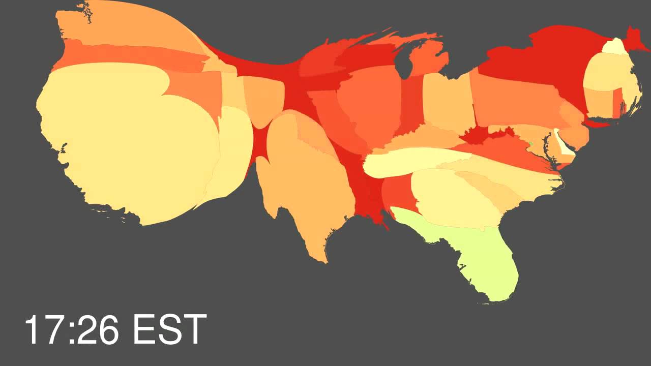 Pulse of the Nation: U.S. Mood Throughout the Day inferred from Twitter