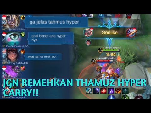 Ini meta haram banget woi!!| Thamuz hyper carry - mobile legends