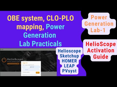 Power generation Lab Introduction and Helioscope Software Activation