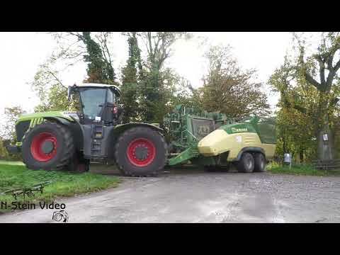 Krone Premos 5000 & Claas Xerion 5000 in freier Wildbahn