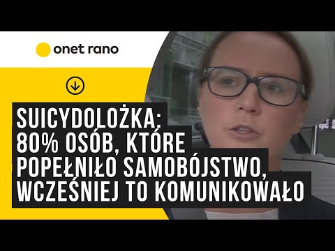Suicydolożka: 80 proc. osób, które popełniło samobójstwo, wcześniej to komunikowało