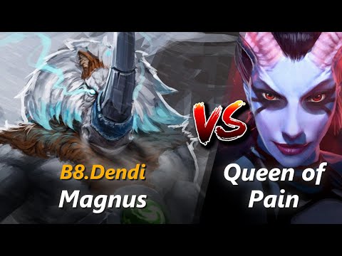 Magnus mid vs Queen of Pain (feat. Dendi) | First 7 minutes