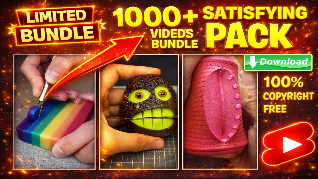 1000+ Satisfying Reels Bundle For Free Download 🤯 | Viral Oddly Satisfying Reels Bundle Pack