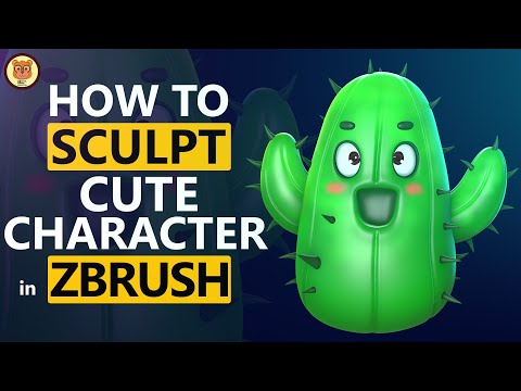 Sculpting Cute Cactus in Zbrush, in 8 minutes ll Zbrush easiest tutorial - 2022