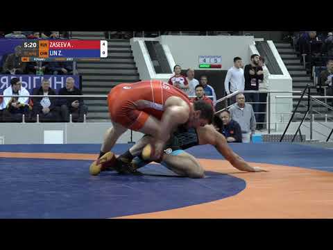 Round 2 FS - 79 kg: A. ZASEEV (RUS) v. Z. LIN (CHN)