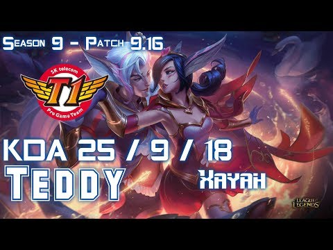 SKT T1 Teddy XAYAH vs KAI'SA ADC - Patch 9.16 KR Ranked