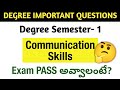 degree semester 1 communication skills important questions how to pass life skill exam degree 2025