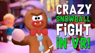 VR SNOWBALL FIGHT SIMULATOR! | Merry Snowballs VR - HTC Vive Gameplay