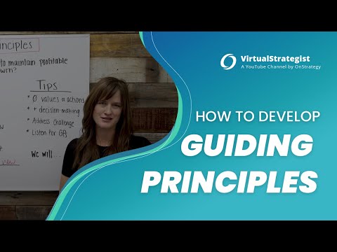 How to Develop Guiding Principles