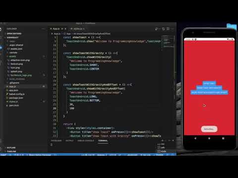 React Native Tutorial 38 ToastAndroid React Native