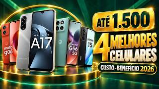 4 Melhores Celulares até R$1.500 em 2026 | Custo-Benefício que Vale a Pena