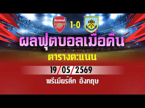 Football Results and Standings 05/19/2026 English Premier League