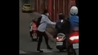 [閒聊] 有人騎車過路口時被行人推過嗎？