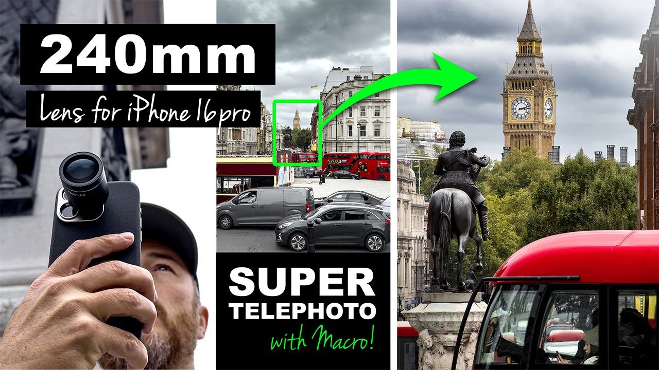 NEW 240mm Telephoto Lens for iPhone 16 Pro (with MACRO Add-Ons)