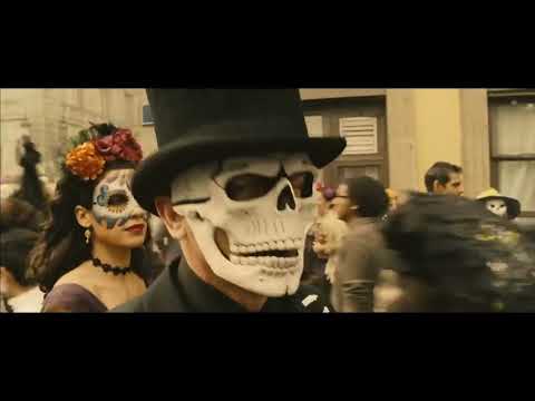 SPECTRE trailer image: London at night, MI6 ruins silhouetted on the Thames