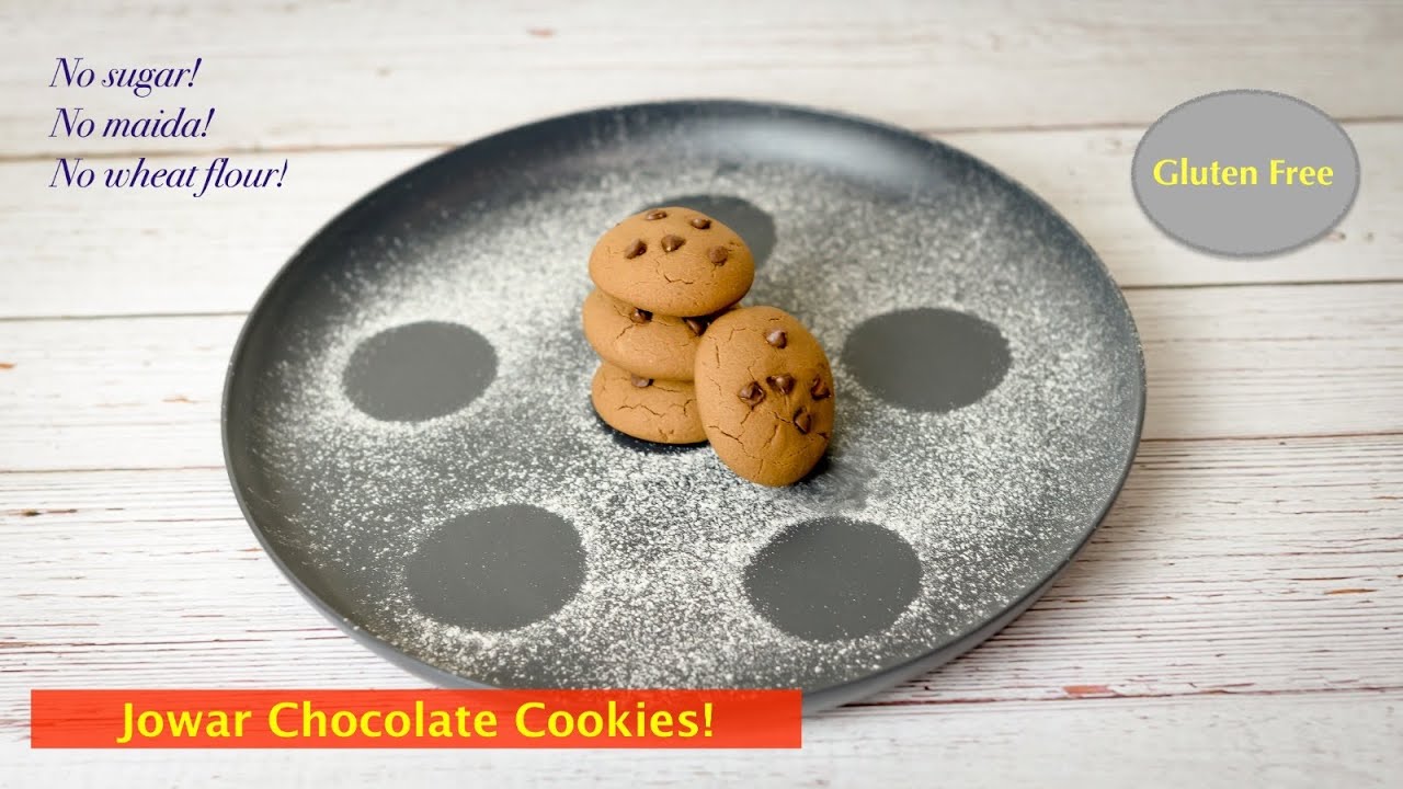 Jowar Chocolate cookies | Healthy gluten free cookies | Jowar jaggery cookies | Jowar choco cookies