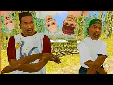Cj and his son visit the asshole uncle - GTA San Andreas Loquendo.