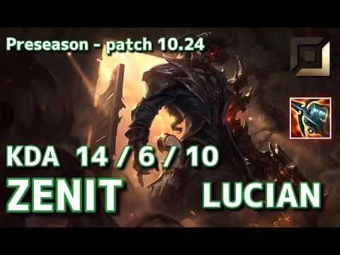 【韓国サーバー/C1】FA Zenit ルシアン(Lucian) VS FA SS エズリアル(Ezreal) BOT - Patch10.24 KR Ranked【LoL】