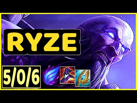 RYZE VS KASSADIN - 5/0/6 KDA MID GAMEPLAY