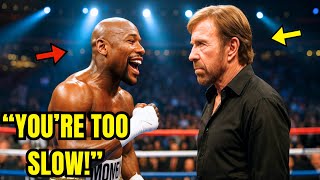 Cocky Floyd Mayweather Says Chuck Norris Is “Too Slow” — Gets Dropped in Seconds