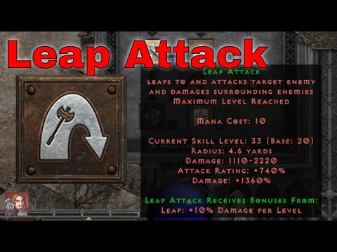 D2R Skills & Abilities - Leap Attack (Barbarian, Combat Skills)