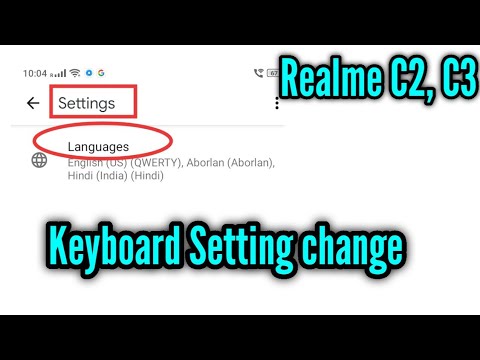 Realme C1, C2, C3 keyboard language change setting