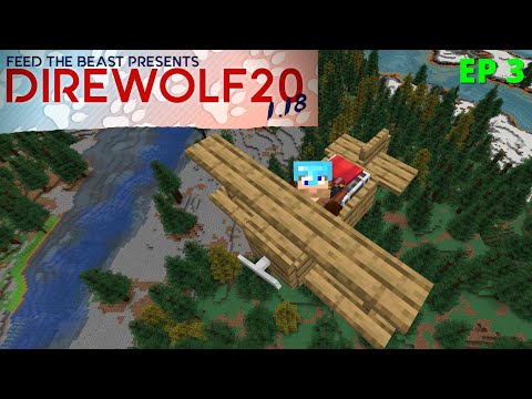 Direwolf20 1.18 Lets Play | Using Simple Planes Mod to explore the lands
