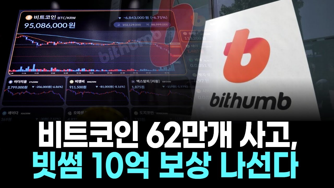 비트코인 62만개 사고, 빗썸 10억 보상 나선다