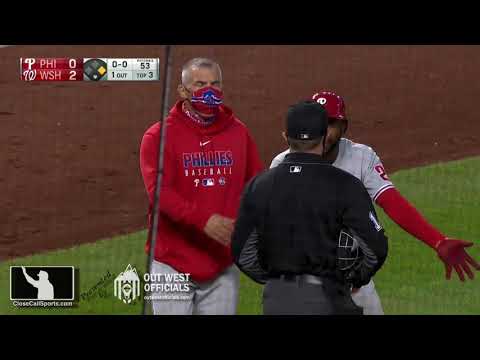 Ejections 69-70 - Umpire Junior Valentine Ejects Philadelphia's Roman Quinn and Joe Girardi in DC