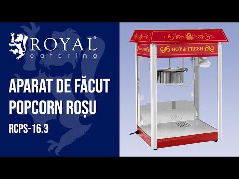 video - Aparat de făcut popcorn roșu - US Design
