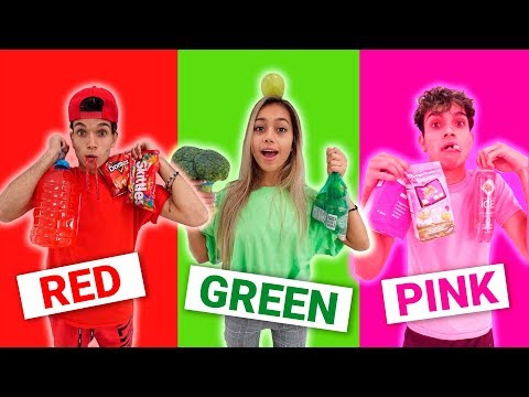 EATING ONLY ONE COLORED FOOD FOR 24 HOURS! Video