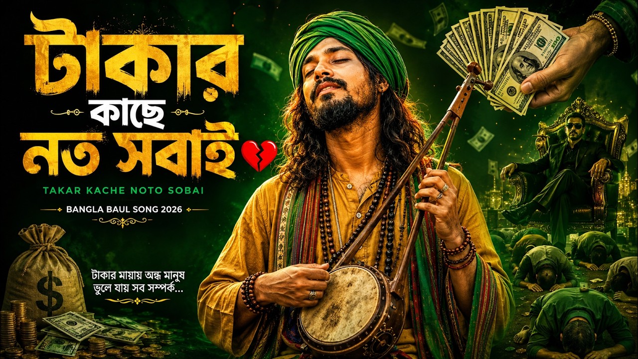 💔 টাকার কাছে নত সবাই | Takar Kache Noto Sobai | Bangla Baul Song 2026