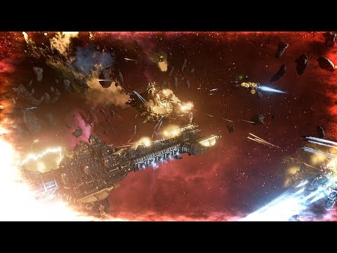 Space Marines (Dark Angels) vs Ork Pirates! Rank 91 - Battlefleet Gothic Armada