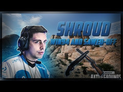 Shroud   ONLY Win94 and Sawed off Challenge, DUO WIN   Playerunknown's Battlegrounds ft  Just9n