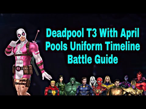 Deadpool T3 With April Pools Uniform Timeline Battle Gameplay Showcase - Marvel Future Fight