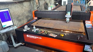 12000w cutting 30 mm MS.Máy laser 12000W cắt hàng 30 mm nét. #raytools #cypcut #12000w