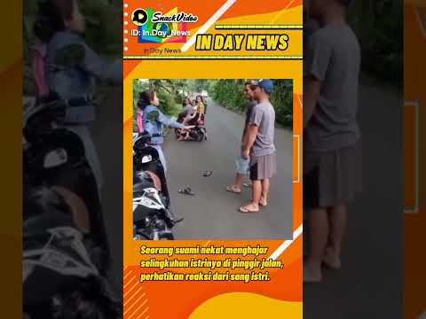 Istri Bejat Ketahuan Selingkuh - Suami Hajar Selingkuhan Istri di Jalan, Istri Malah Bela Selingkuha